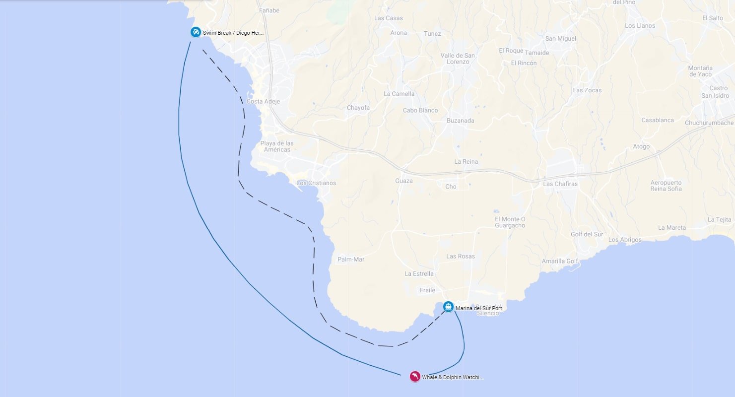 Tenerife Five Star Catamaran Route